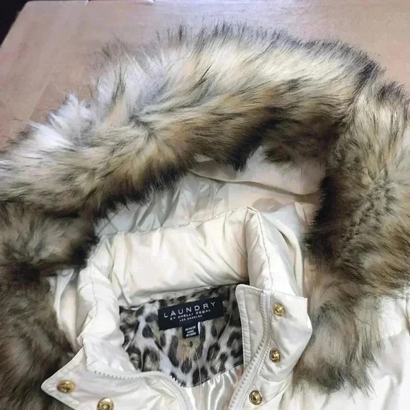 NWT Laundry ivory colored coat size medium - Picture 3 of 9